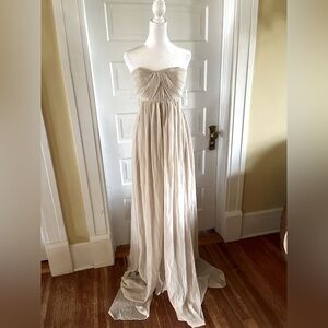 NWT Birdy Grey Grace Convertible Dress - Neutral Champagne XS w/ slit